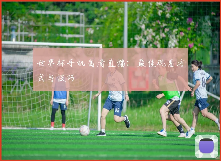 世界杯手机高清直播:最佳观看方式与技巧